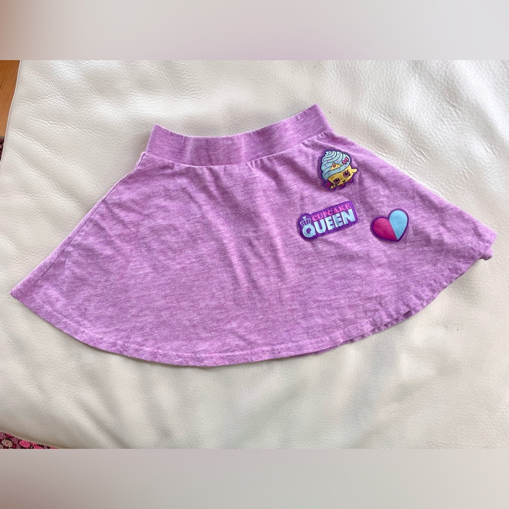 5/$20💥Shopkins Cupcake Queen Lightweight Skirt, Wide Waistband, Pink Purple